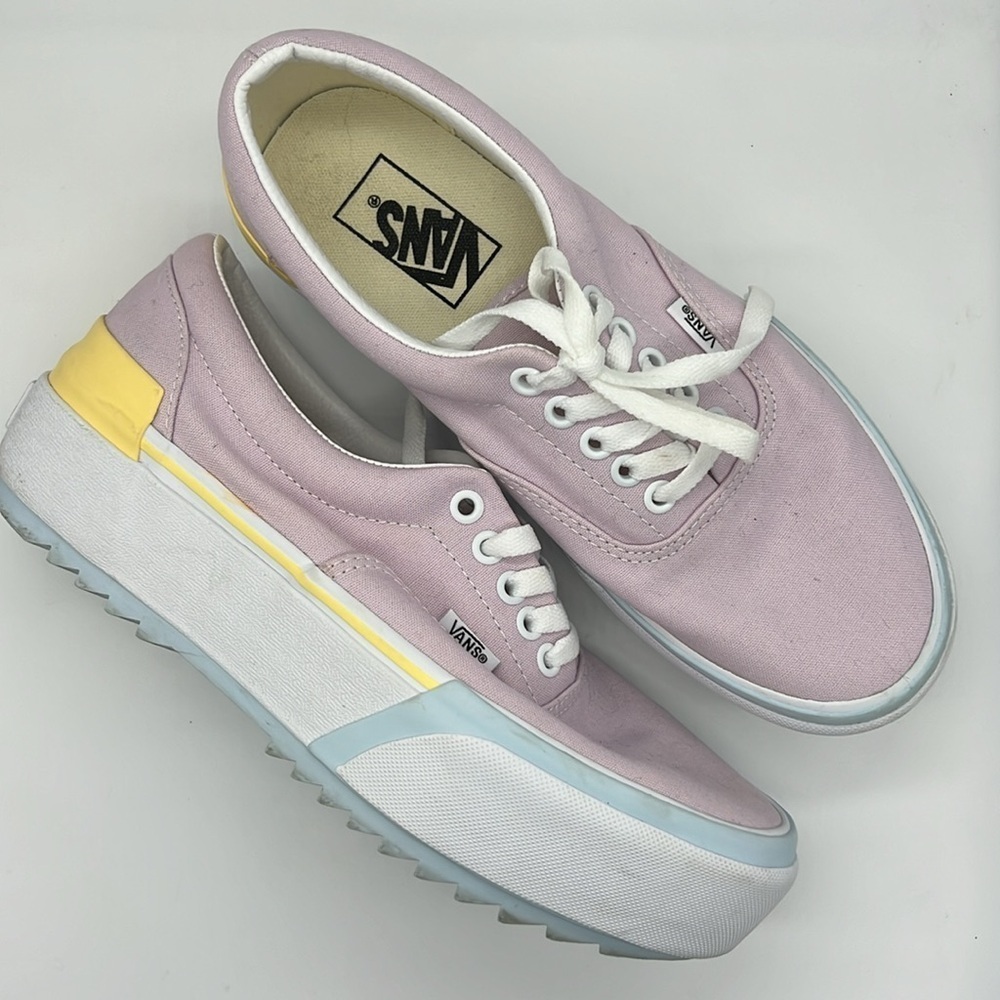 Vans Pink and Yellow Women's Sneakers